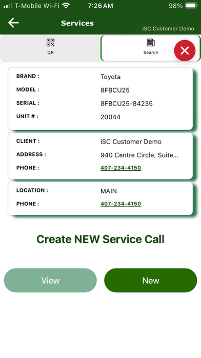 iServiceCall screenshot 2