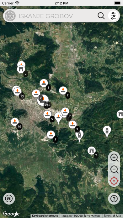 Iskalnik grobov ŽALE, d.o.o. screenshot 1