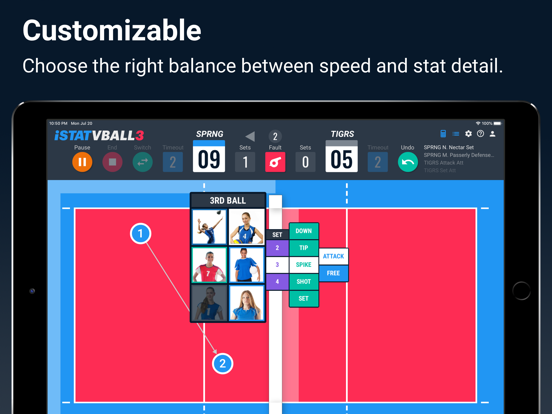 iStatVball 3 screenshot 2