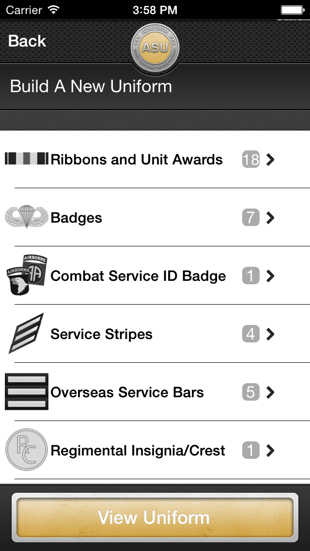 iUniform ASU - Builds Your Army Service Uniform screenshot 4