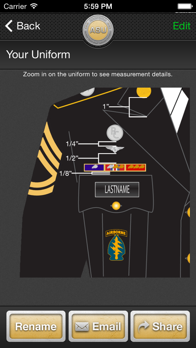 iUniform ASU - Builds Your Army Service Uniform screenshot 1