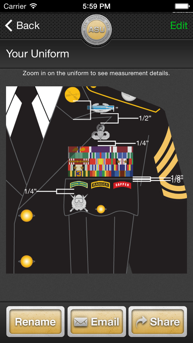 iUniform ASU - Builds Your Army Service Uniform screenshot 2