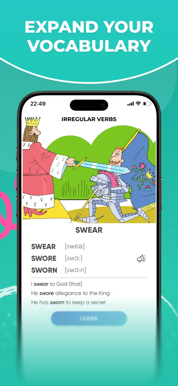 IVERBS Irregular Verbs English screenshot 2