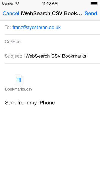 iWebSearch screenshot 1