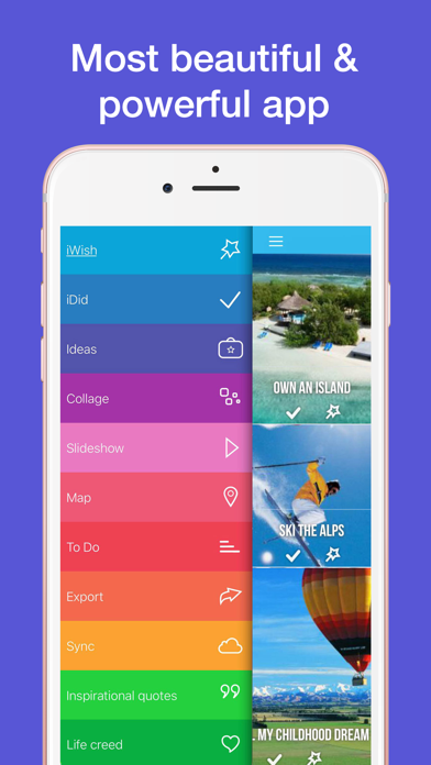 iWish - Life Goals, Wishlist, Bucket List screenshot 1