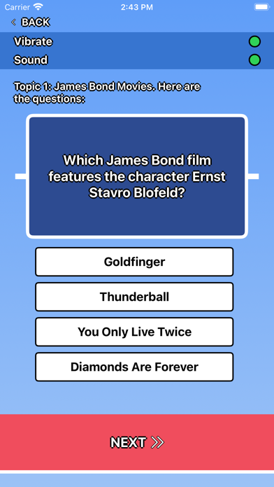 James Bond Trivia screenshot 2