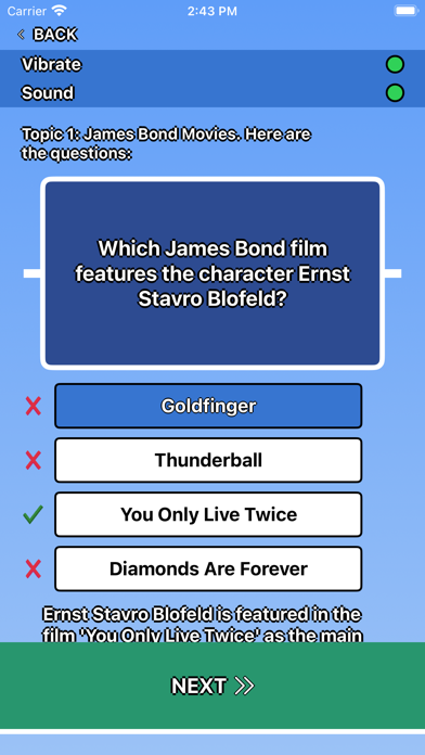 James Bond Trivia screenshot 1