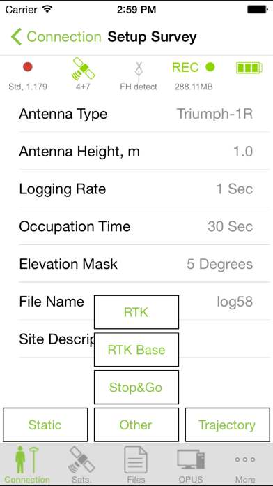 JAVAD Mobile Tools for iPhone screenshot 4
