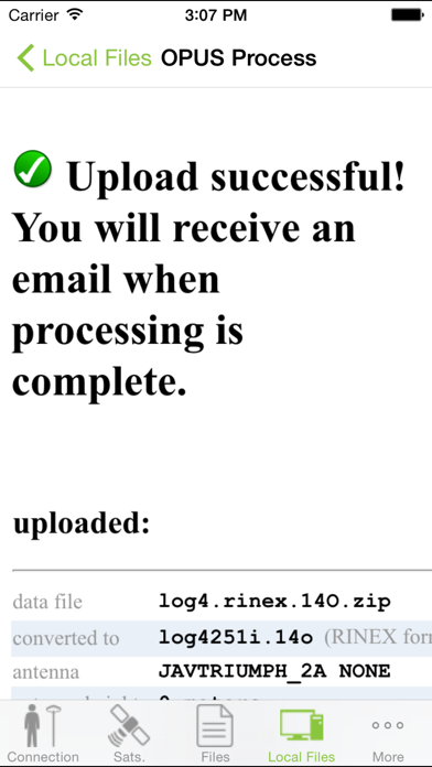 JAVAD Mobile Tools for iPhone screenshot 2