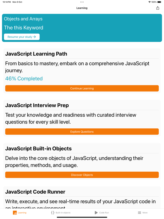 Javascript Learn & Code editor screenshot 10