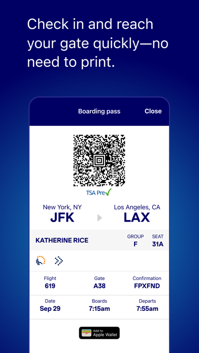 JetBlue - Book & manage trips screenshot 8