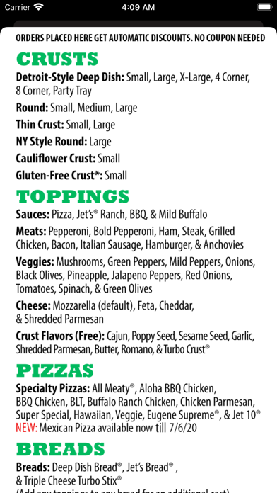 Jet's Pizza screenshot 2