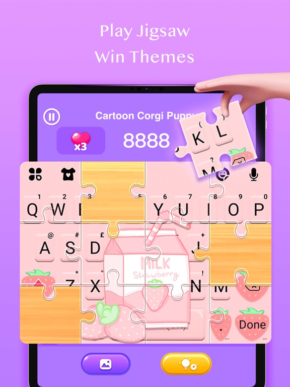 Jigsaw Keyboard-win Kika Theme screenshot 10