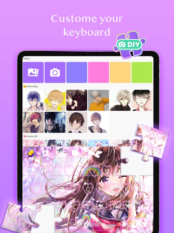 Jigsaw Keyboard-win Kika Theme screenshot 7