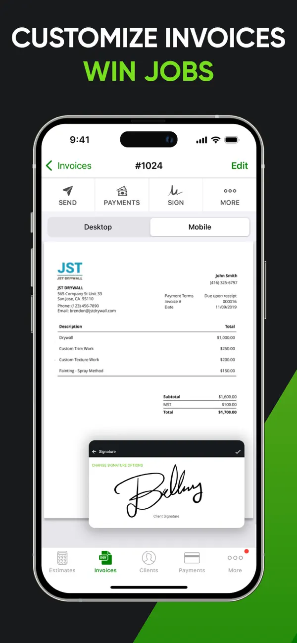 Joist: Estimate Invoice Maker screenshot 2