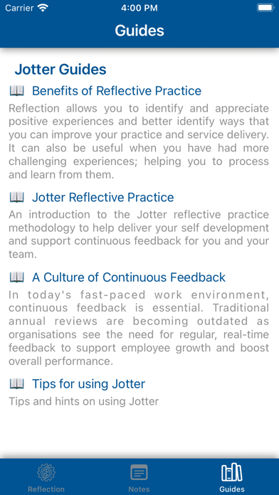 JOTTER REFLECTIONS screenshot 1