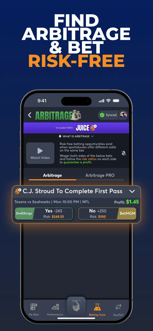 Juice Reel: Bet Tracker & Tips screenshot 1