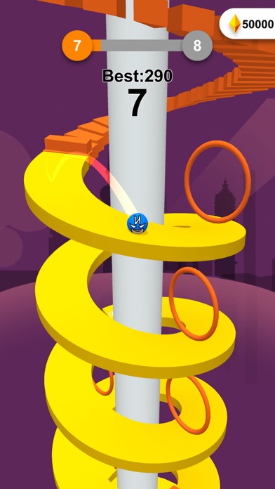 Jump Ball-Bounce On Tower Tile screenshot 2
