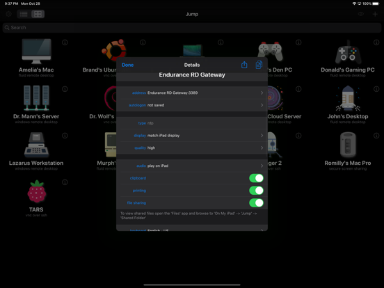 Jump Desktop (RDP, VNC, Fluid) screenshot 8