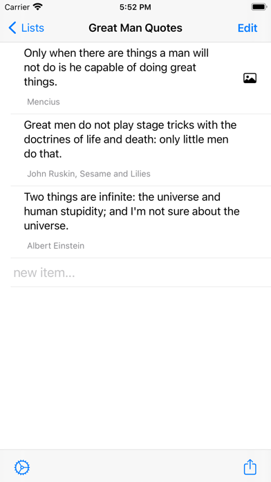 Just lists, simple & usable screenshot 2