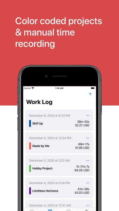 Just Log - Time Tracker screenshot 2