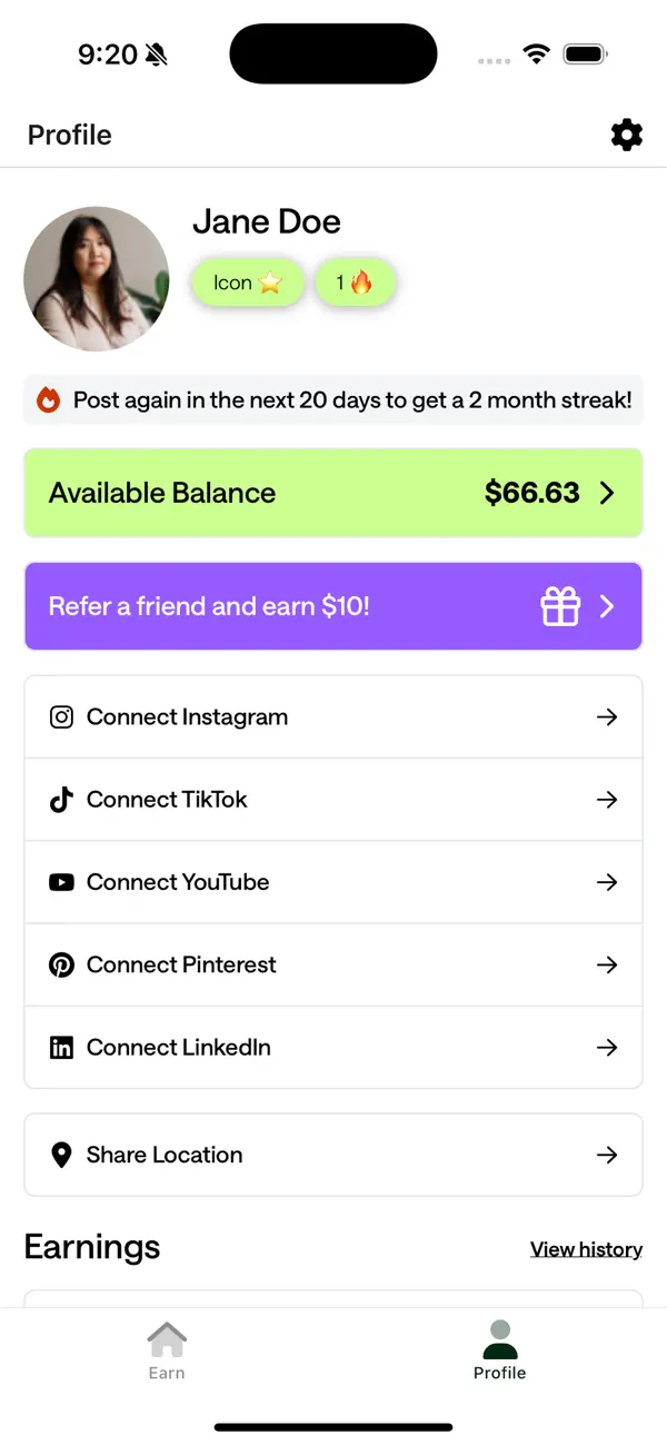 Kale - Creator Rewards screenshot 1