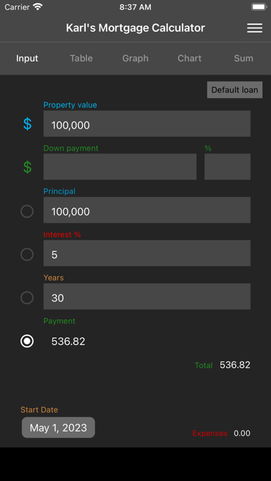 Karl's Mortgage Calculator screenshot 5