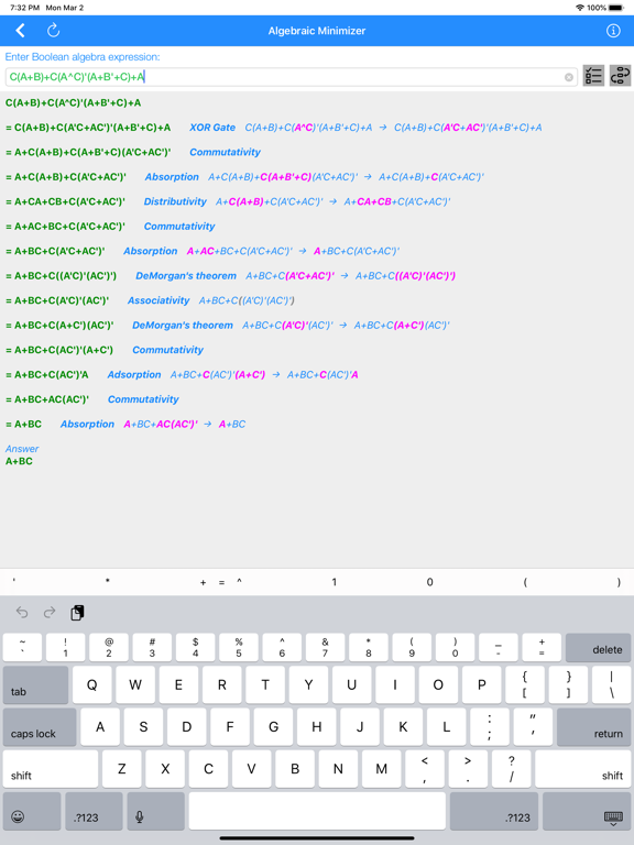 Karnaugh & Boolean Minimizer screenshot 9