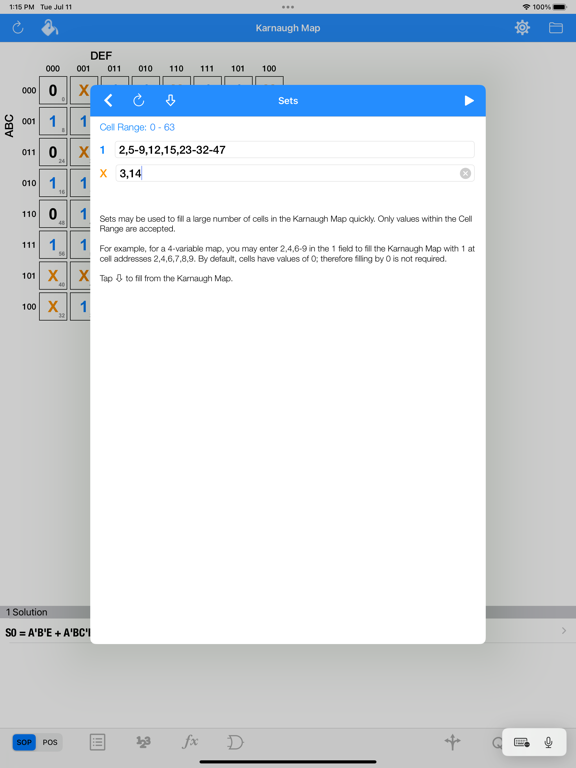 Karnaugh & Boolean Minimizer screenshot 7