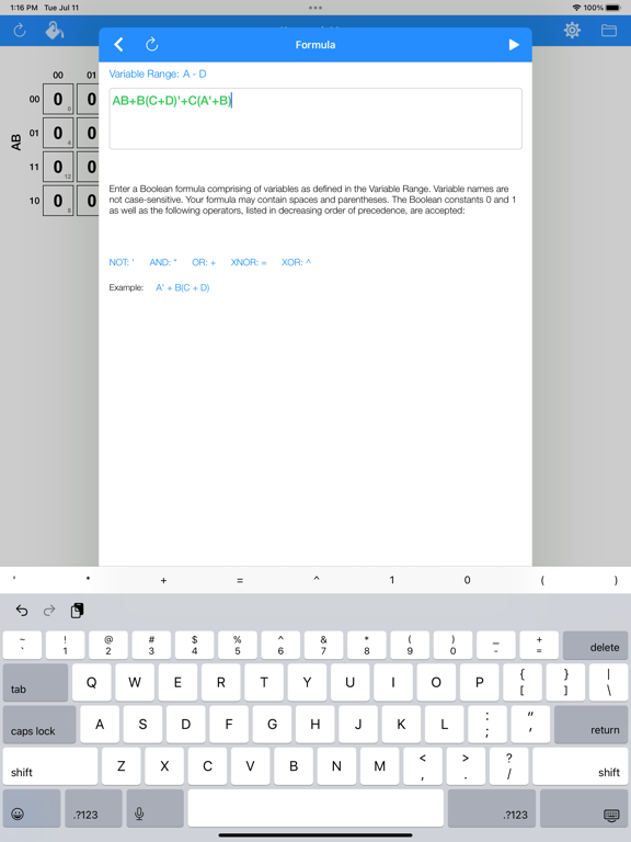 Karnaugh & Boolean Minimizer screenshot 6