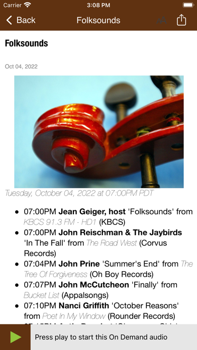 KBCS Public Radio App screenshot 1