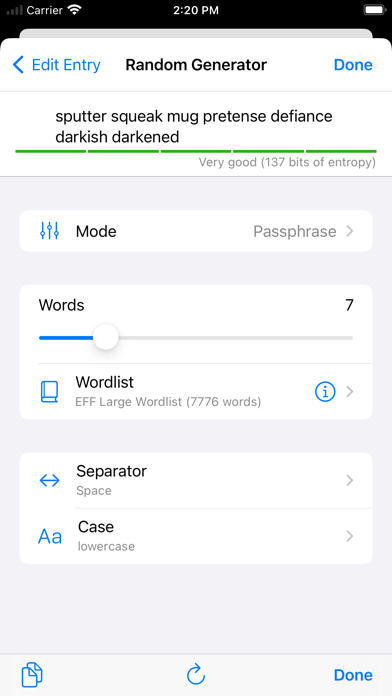 KeePassium (KeePass passwords) screenshot 2
