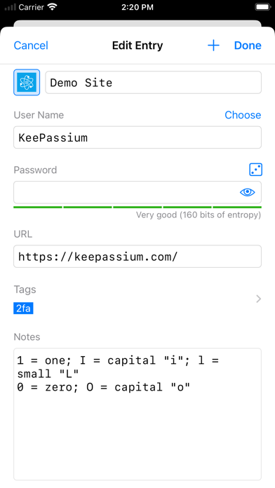 KeePassium (KeePass passwords) screenshot 3