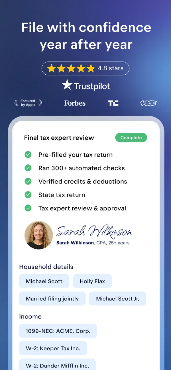 Keeper: Tax Filing & Expenses screenshot 1