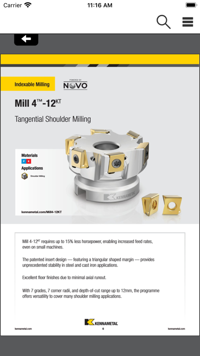Kennametal Catalogs screenshot 2