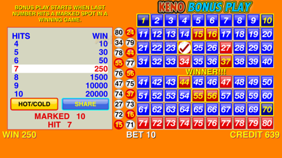 Keno Bonus Play screenshot 3