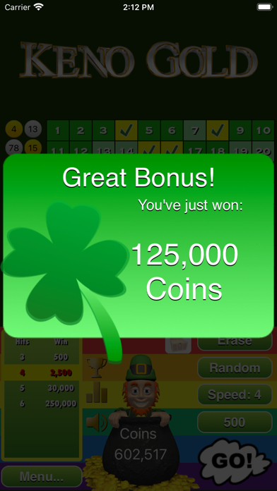 Keno Gold screenshot 1