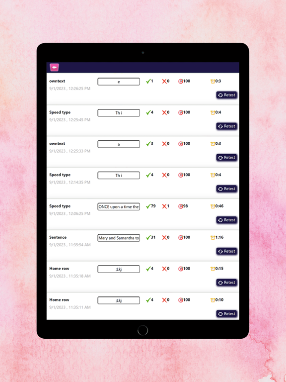 Keypad Typing Practice :Master screenshot 1