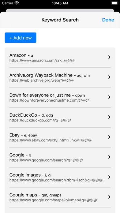 Keyword Search screenshot 1