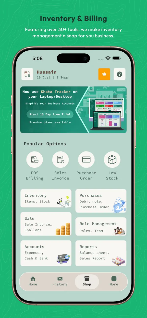 Khata Tracker Business Ledger screenshot 1