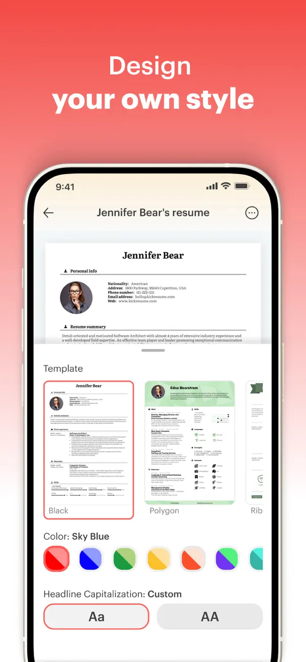 Kickresume: AI Resume Builder screenshot 2