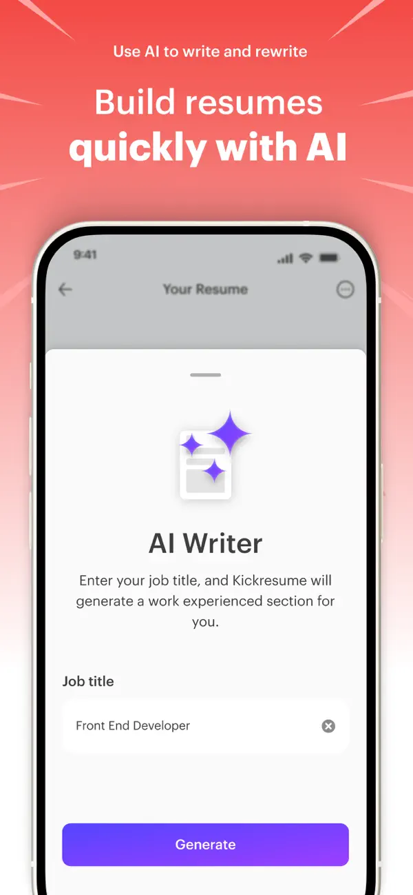 Kickresume: AI Resume Builder screenshot 4