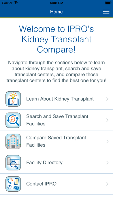 Kidney Transplant Compare screenshot 4