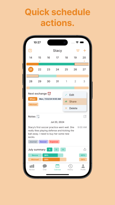 Kidtime Coparent Calendar Chat screenshot 5