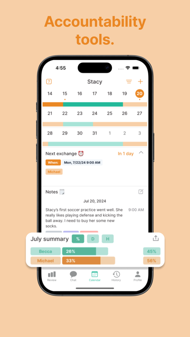 Kidtime Coparent Calendar Chat screenshot 3