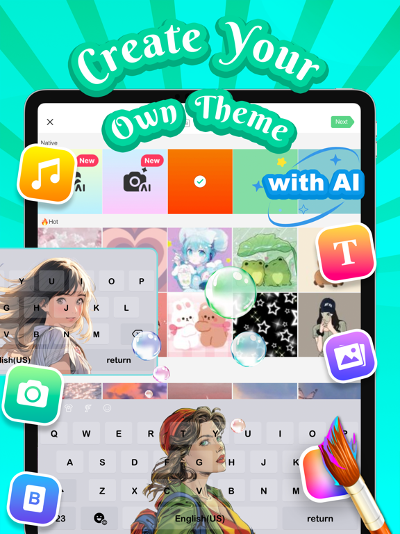 Kika Keyboard: Custom Themes screenshot 9