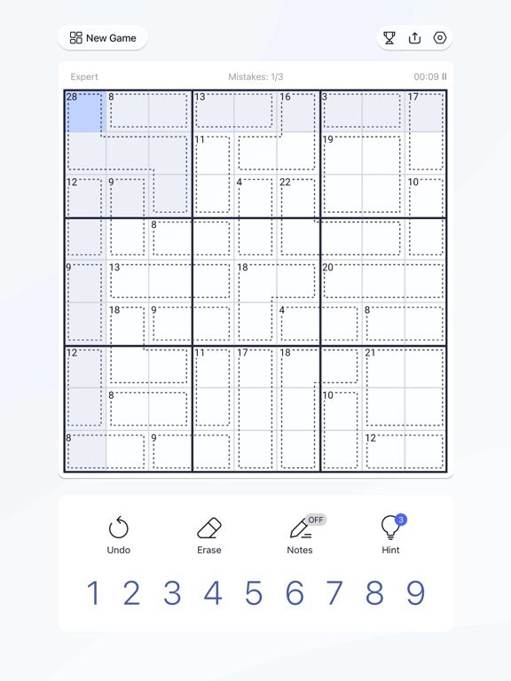 Killer Sudoku - Puzzle Games screenshot 1