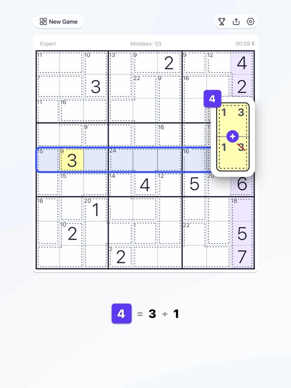 Killer Sudoku - Puzzle Games screenshot 5