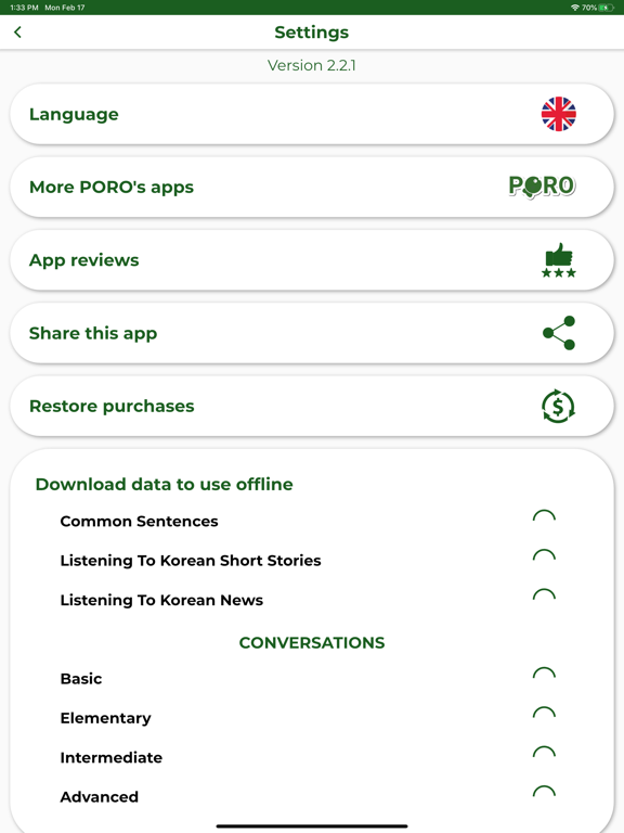 Korean ー Listening・Speaking screenshot 1