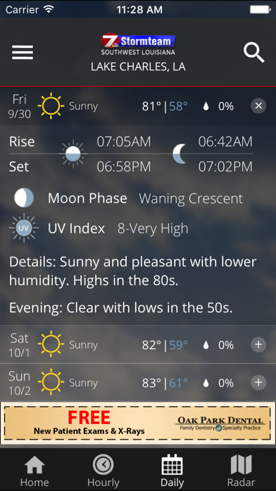 KPLC 7 First Alert Weather screenshot 2
